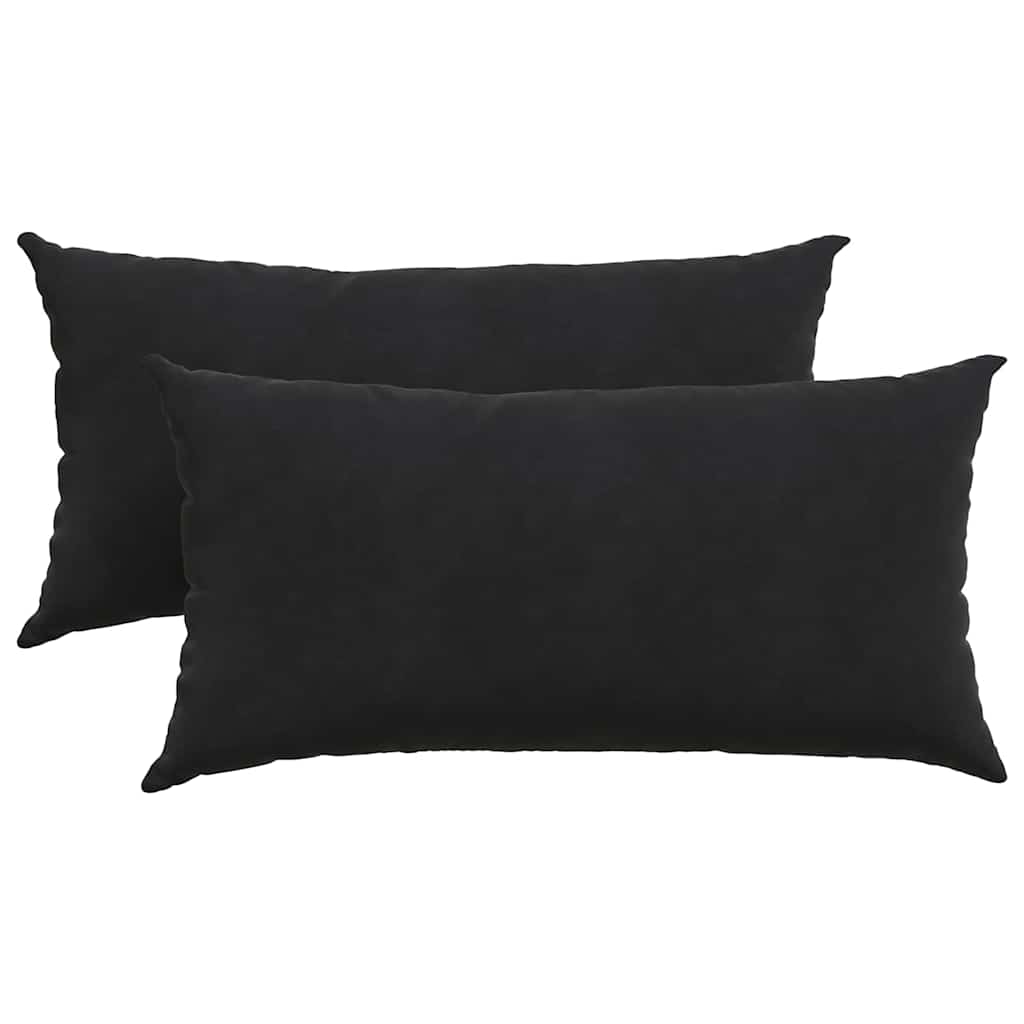 Cuscini per divano VidaXL 2 pezzi in tessuto di corda nero 80 x 40 cm