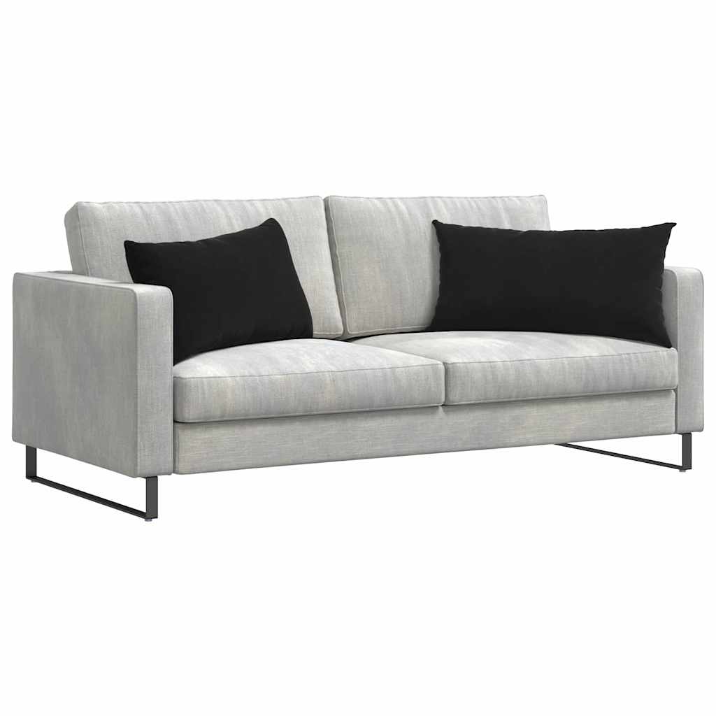 Cuscini per divano VidaXL 2 pezzi in tessuto di corda nero 80 x 40 cm