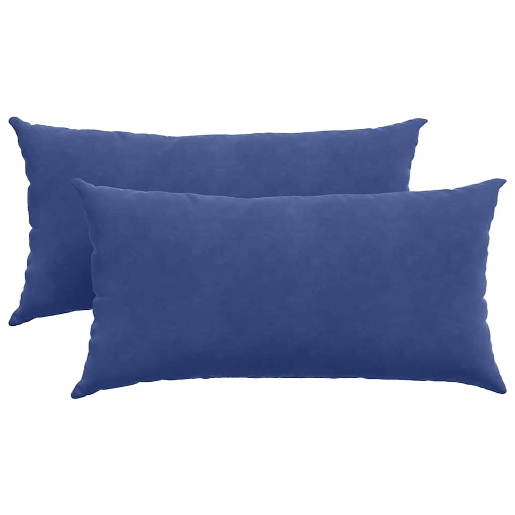 Cuscini per divano VidaXL, 2 pezzi, blu polizia, tessuto a corde 80 x 40 cm