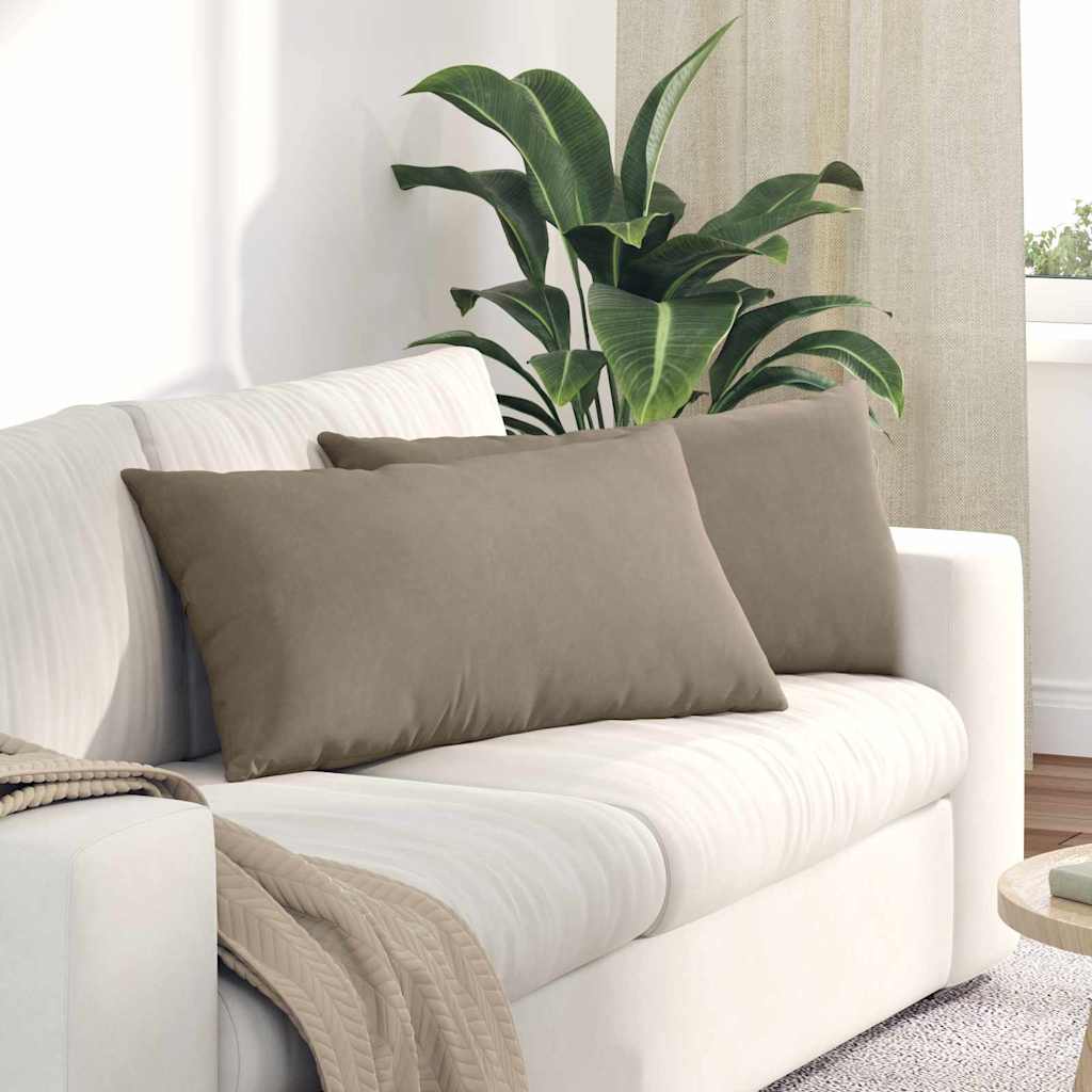 Cuscini per divano VidaXL 2 pezzi in tessuto tortora 80 x 40 cm