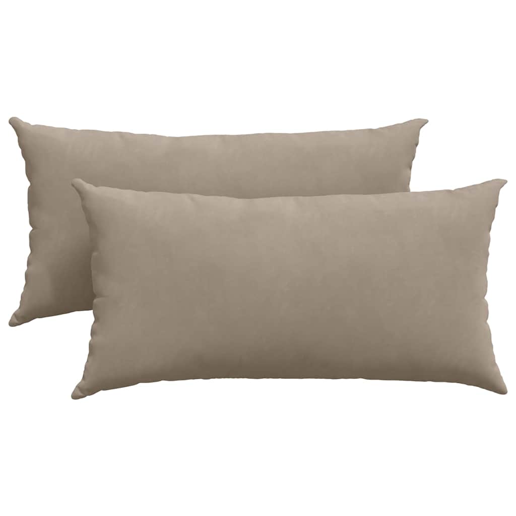 Cuscini per divano VidaXL 2 pezzi in tessuto tortora 80 x 40 cm