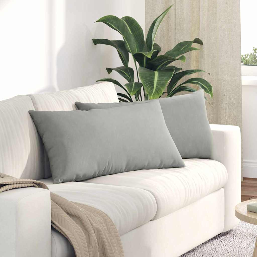 Vidaxl sofa kussens 2 stuks lichtgrijs 80 x 40 cm stof