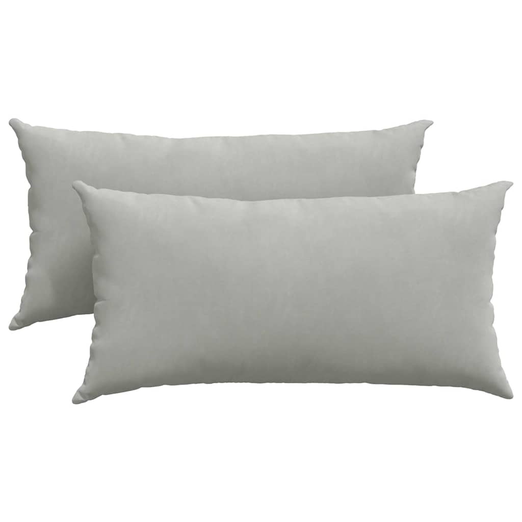 VidaXL cojines de sofá 2 piezas tela gris claro 80 x 40 cm