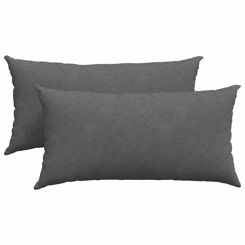 Cuscini per divano VidaXL 2 pezzi in tessuto a corde grigio scuro 80 x 40 cm