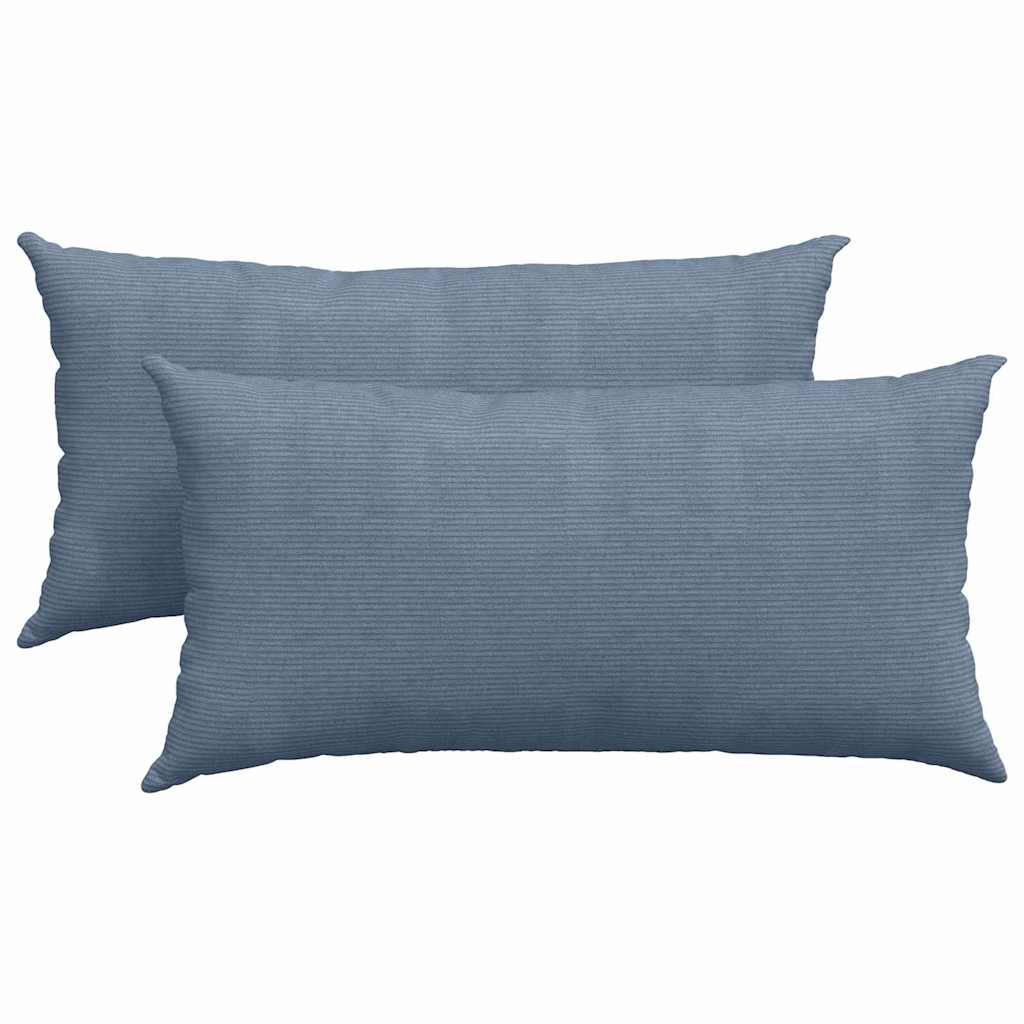 Cuscini per divano VidaXL 2 pezzi in tessuto a corda blu 80 x 40 cm
