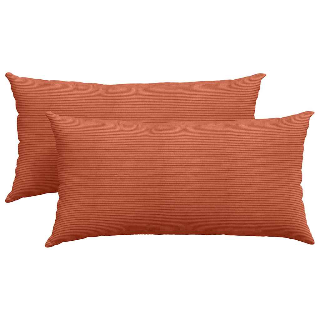Cuscini per divano VidaXL 2 pezzi in tessuto a corde rosso-arancione 80 x 40 cm