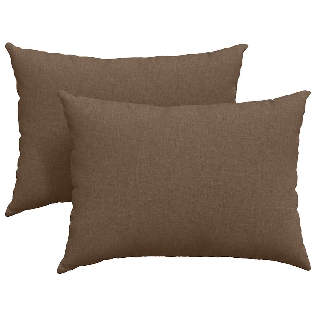 Cuscini per divano VidaXL 2 pezzi in tessuto marrone 70 x 50 cm