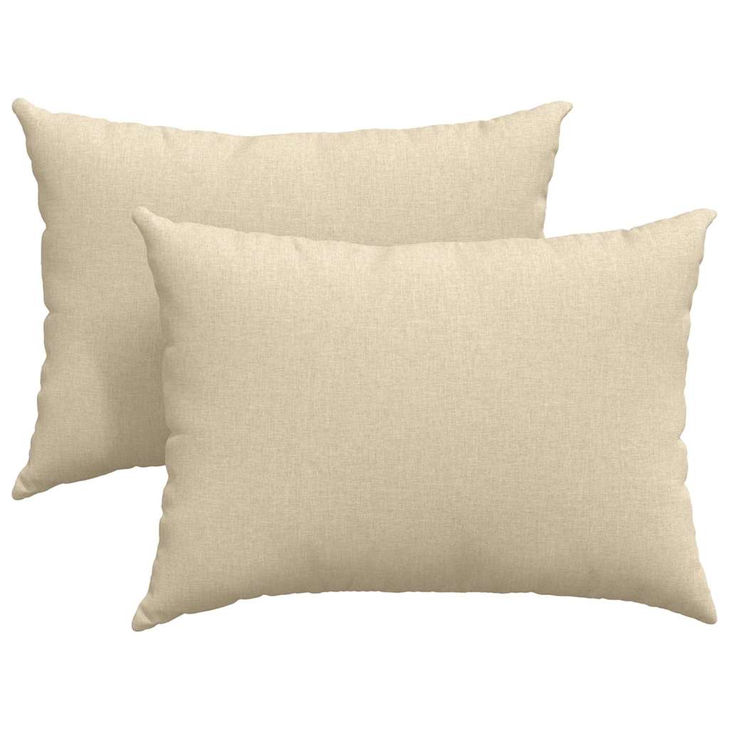Vidaxl sofa kussens 2 pcs crème 70 x 50 cm stof