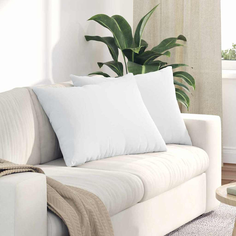 VidaXL cojines de sofá 2 piezas blanco 70 x 50 cm tela