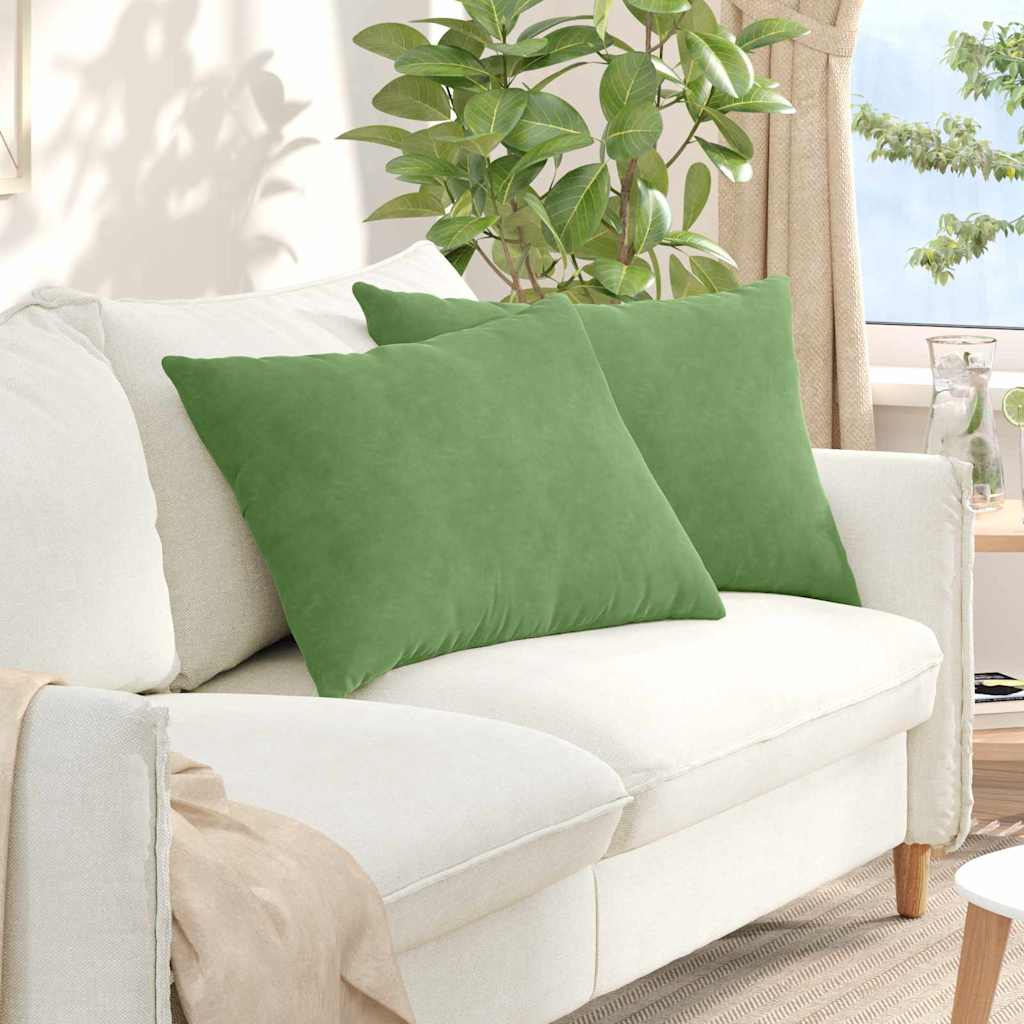 Cuscini per divano VidaXL 2 pezzi in tessuto a corde verde chiaro 70 x 50 cm