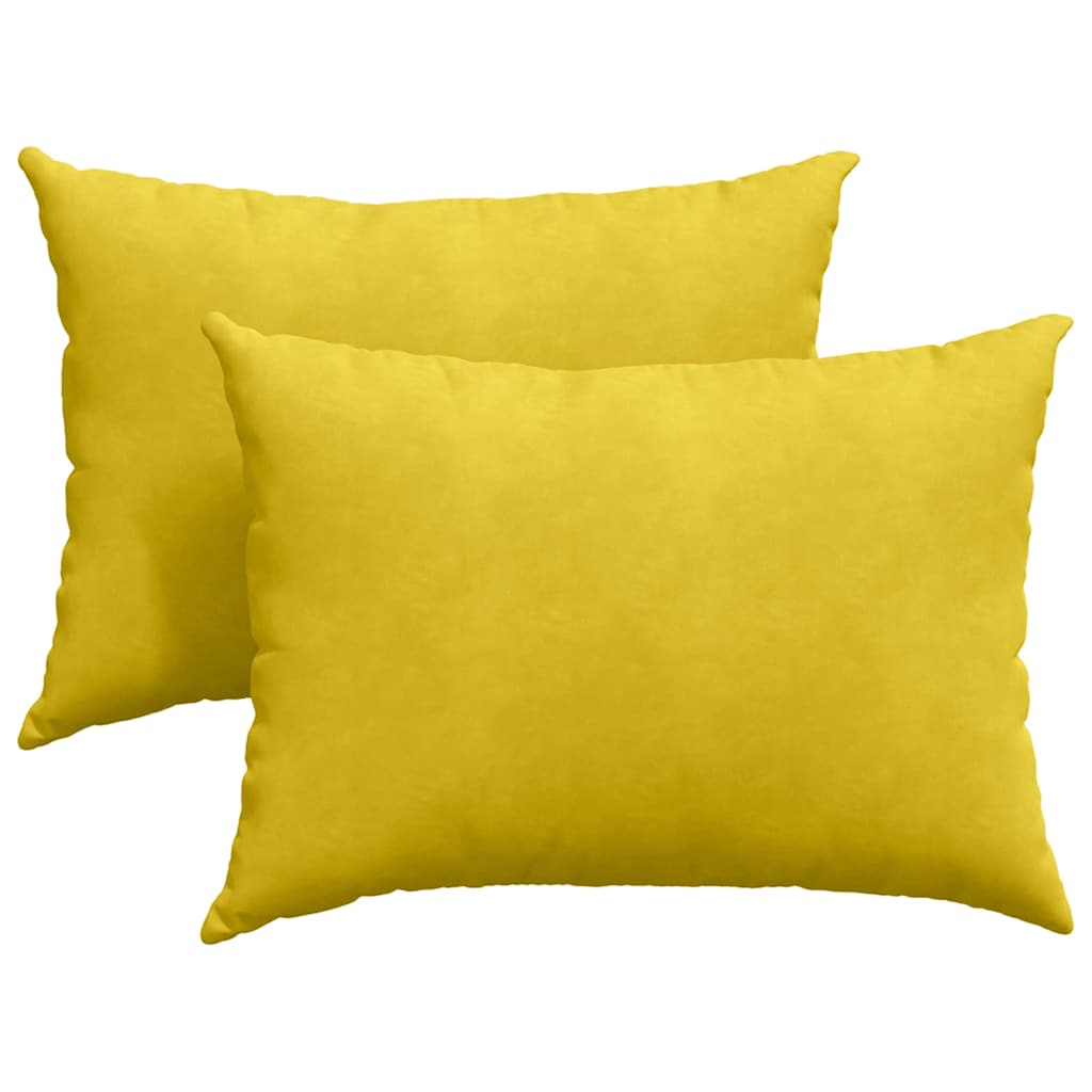 Cuscini per divano VidaXL 2 pezzi in tessuto a corda giallo 70 x 50 cm