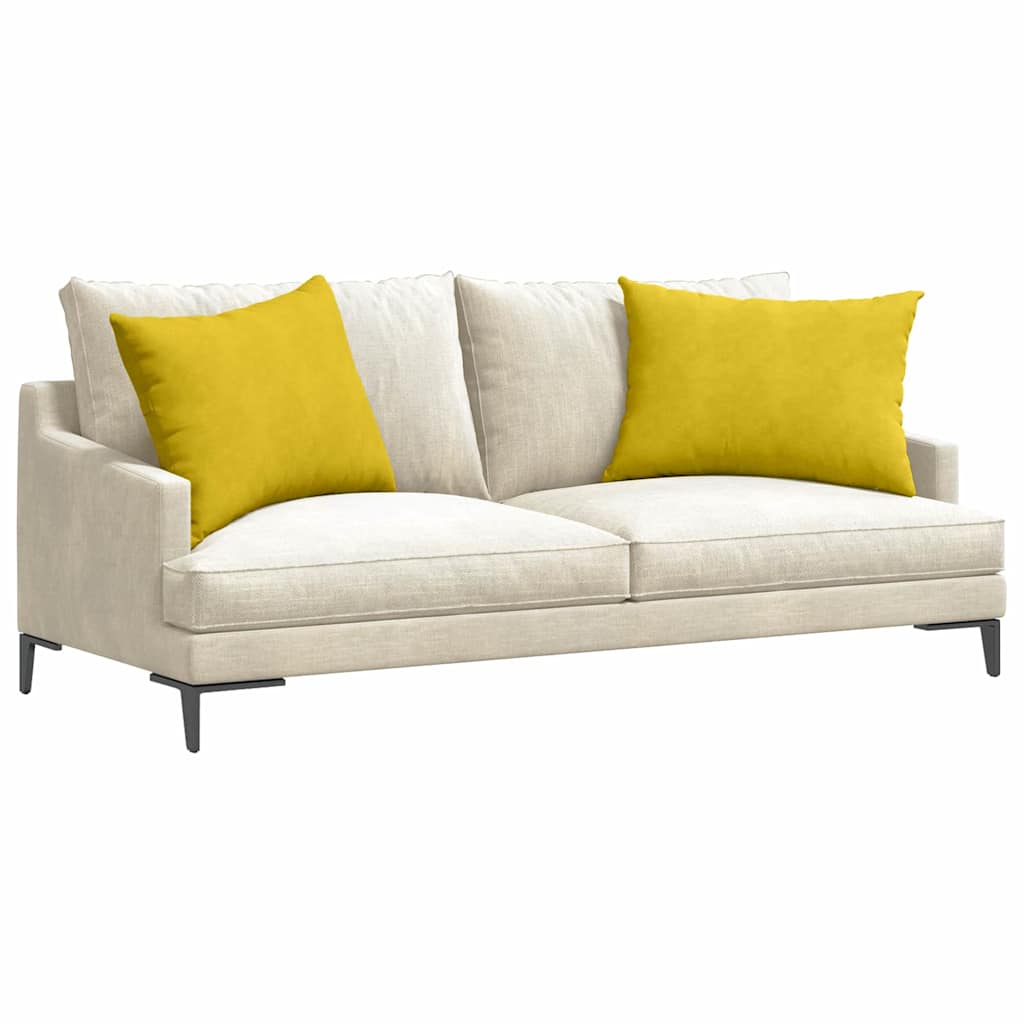 Cuscini per divano VidaXL 2 pezzi in tessuto a corda giallo 70 x 50 cm