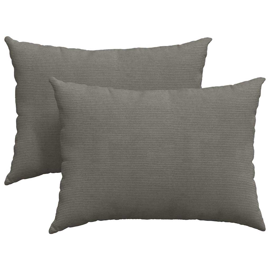 Cuscini per divano VidaXL 2 pezzi in tessuto a corde grigio chiaro 70 x 50 cm