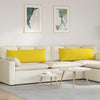 VidaXL cojines de sofá 2 piezas tejido amarillo claro 120 x 40 cm