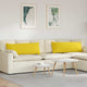 Cuscini per divano VidaXL 2 pezzi in tessuto giallo chiaro 120 x 40 cm