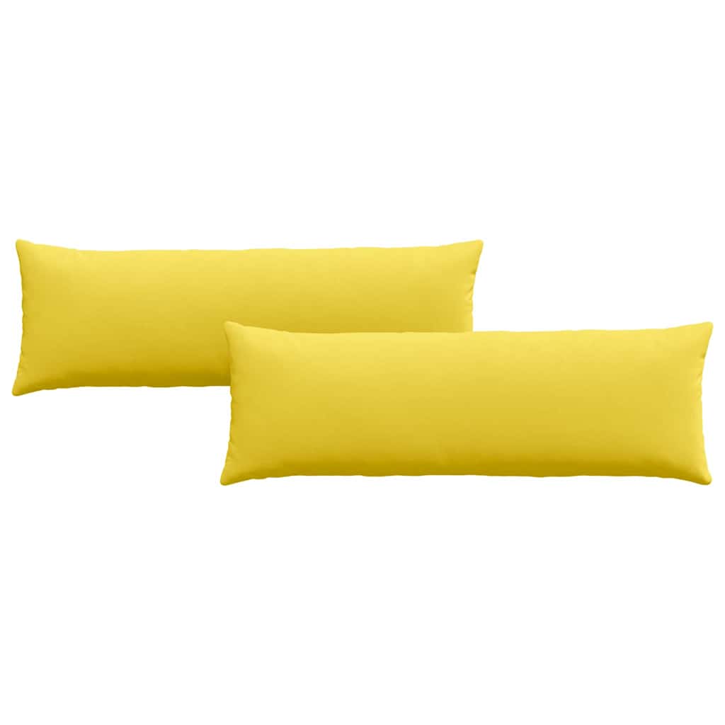 Cuscini per divano VidaXL 2 pezzi in tessuto giallo chiaro 120 x 40 cm