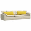 VidaXL cojines de sofá 2 piezas tejido amarillo claro 120 x 40 cm