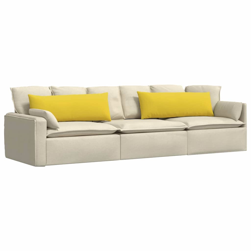Cuscini per divano VidaXL 2 pezzi in tessuto giallo chiaro 120 x 40 cm