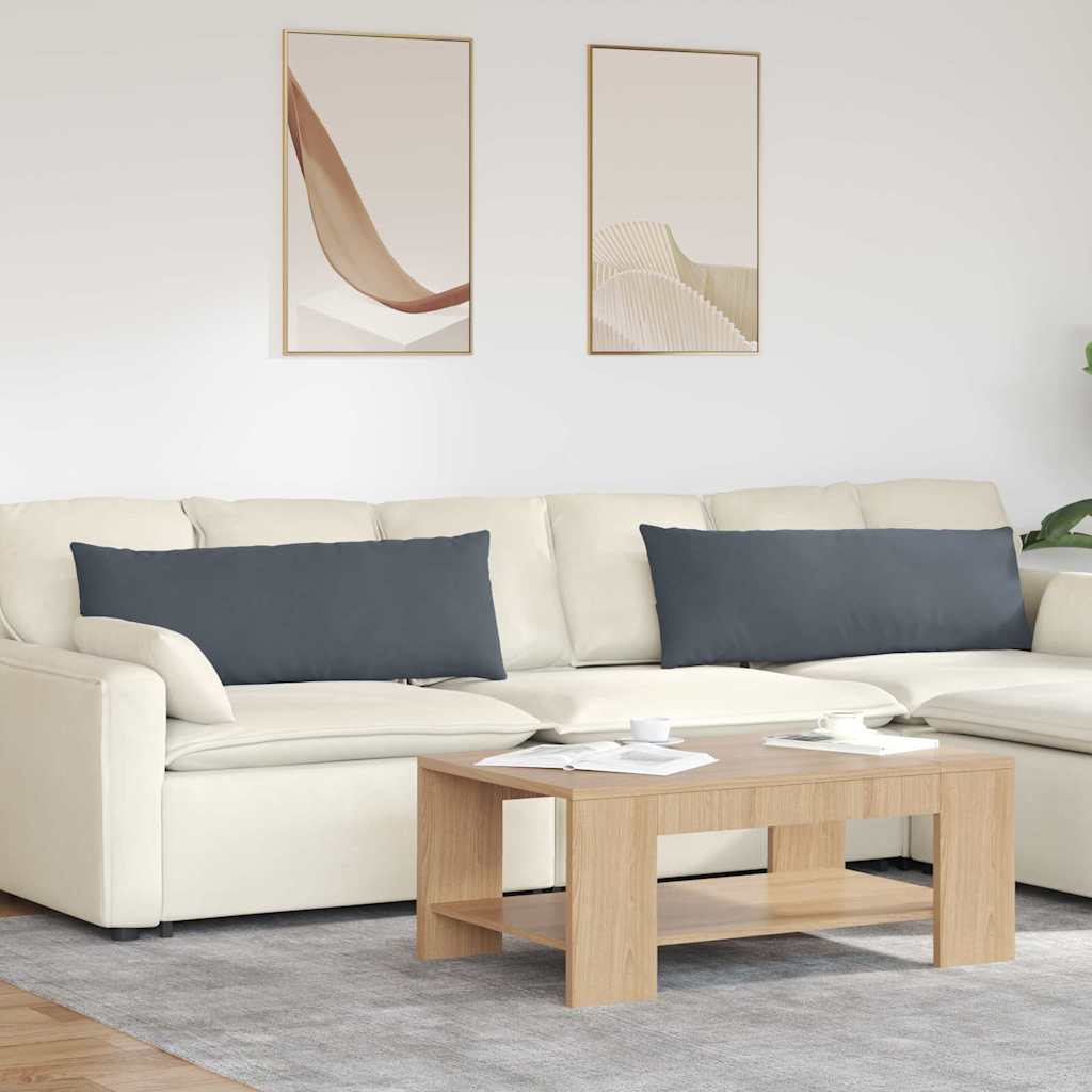 Cuscini per divano VidaXL 2 pezzi in tessuto a corde grigio scuro 120 x 40 cm
