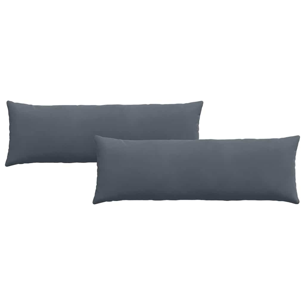 Cuscini per divano VidaXL 2 pezzi in tessuto a corde grigio scuro 120 x 40 cm