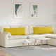 Cuscini per divano VidaXL 2 pezzi in tessuto a corda giallo 120 x 40 cm