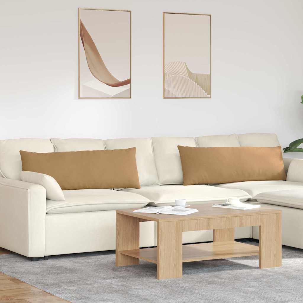 Cuscini per divano VidaXL 2 pezzi in tessuto a corda marrone 120 x 40 cm