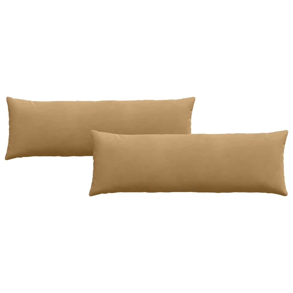 Cuscini per divano VidaXL 2 pezzi in tessuto a corda marrone 120 x 40 cm