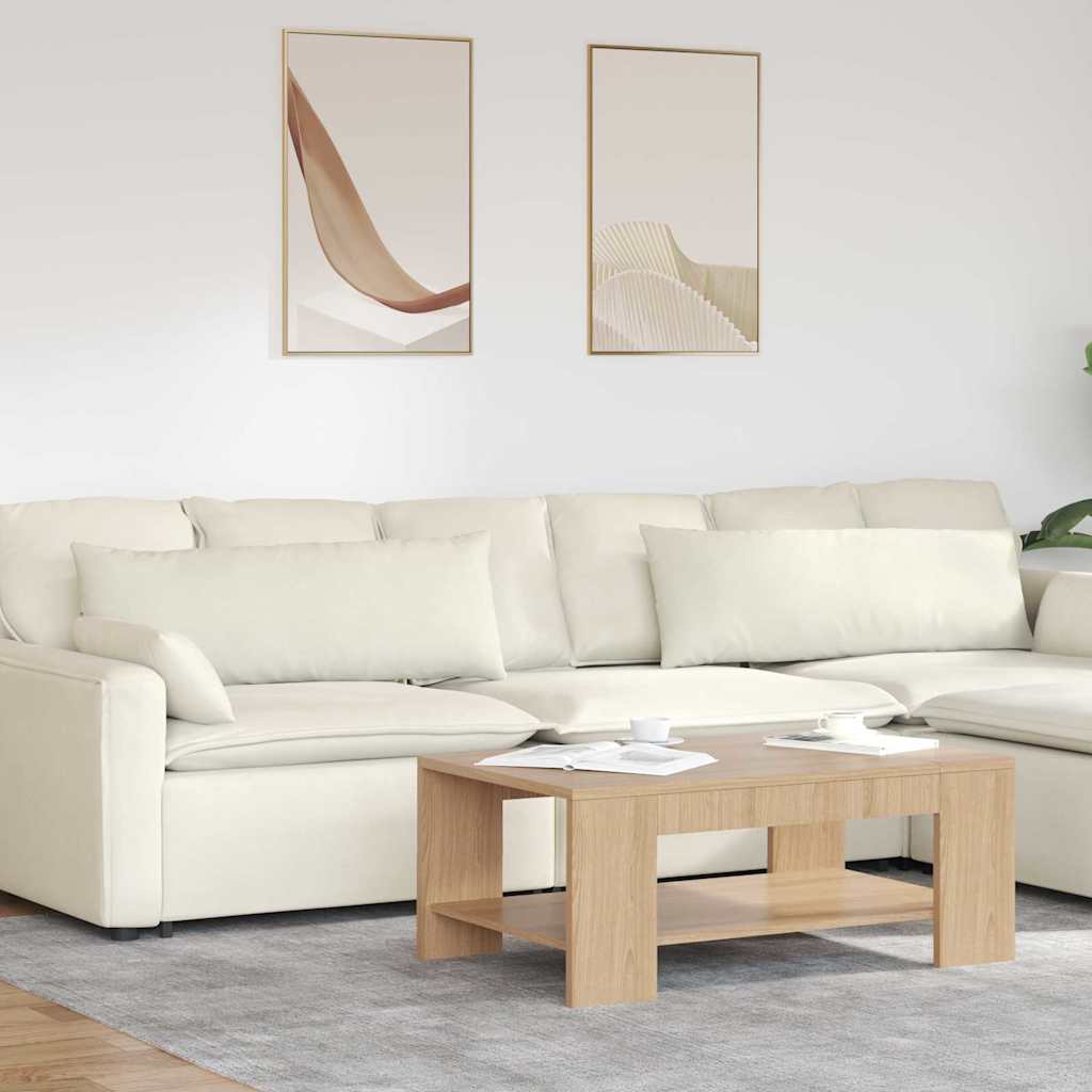 Vidaxl sofa kussens 2 stuks crème 120 x 40 cm cordstof