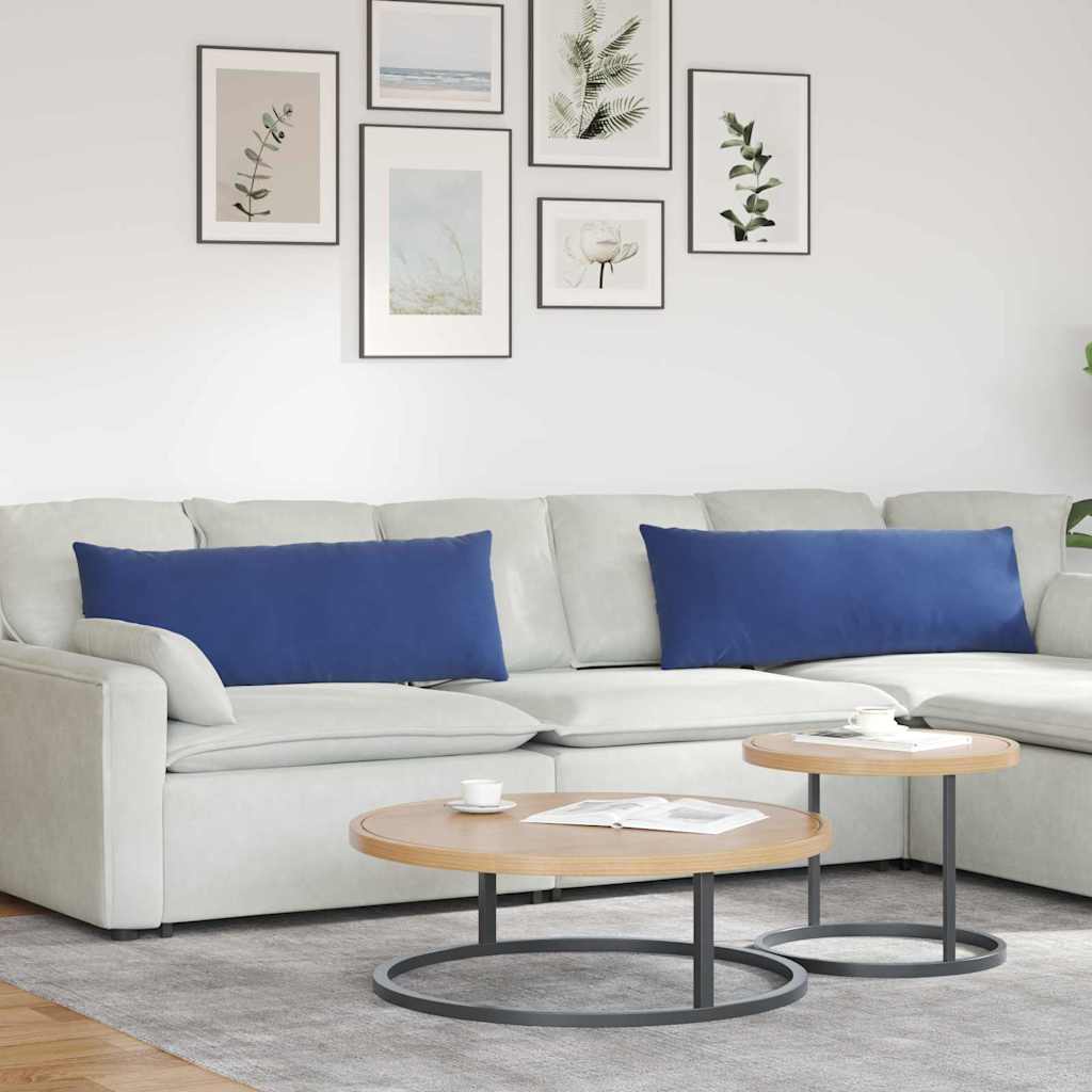 Cuscini per divano VidaXL, 2 pezzi, blu polizia, tessuto a corde 120 x 40 cm