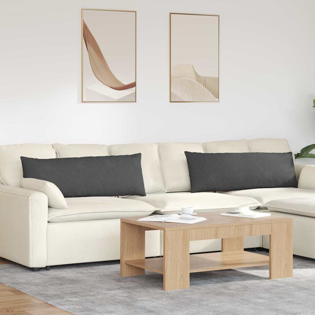 Cuscini per divano VidaXL 2 pezzi in tessuto a corde grigio scuro 120 x 40 cm