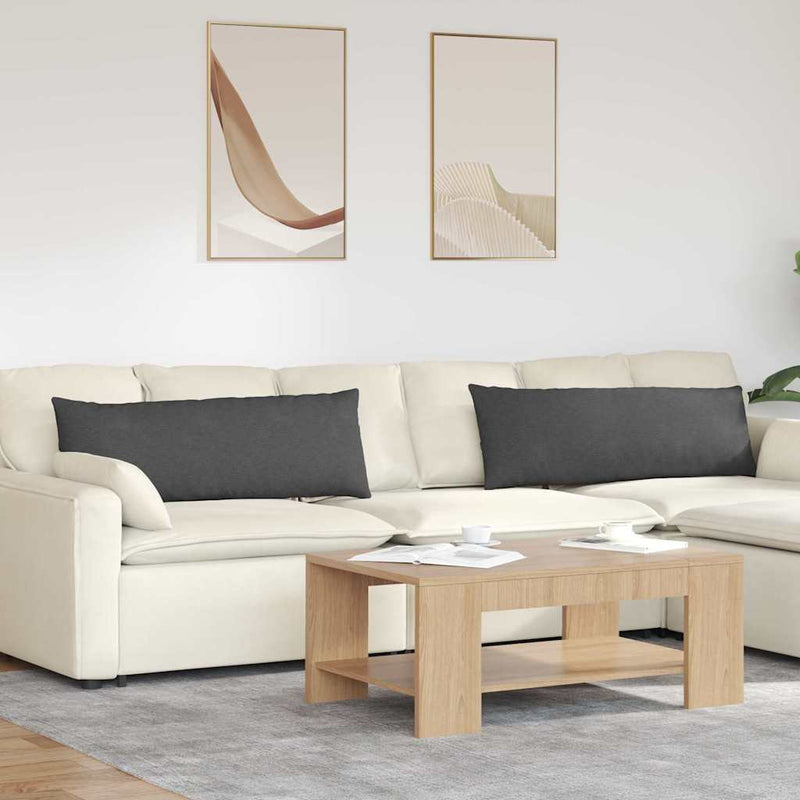 Cuscini per divano VidaXL 2 pezzi in tessuto a corde grigio scuro 120 x 40 cm
