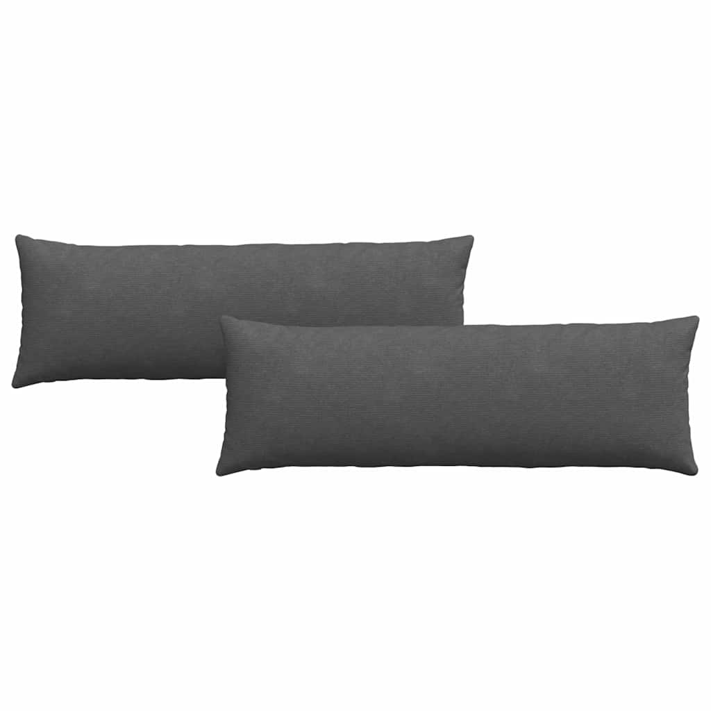 Cuscini per divano VidaXL 2 pezzi in tessuto a corde grigio scuro 120 x 40 cm