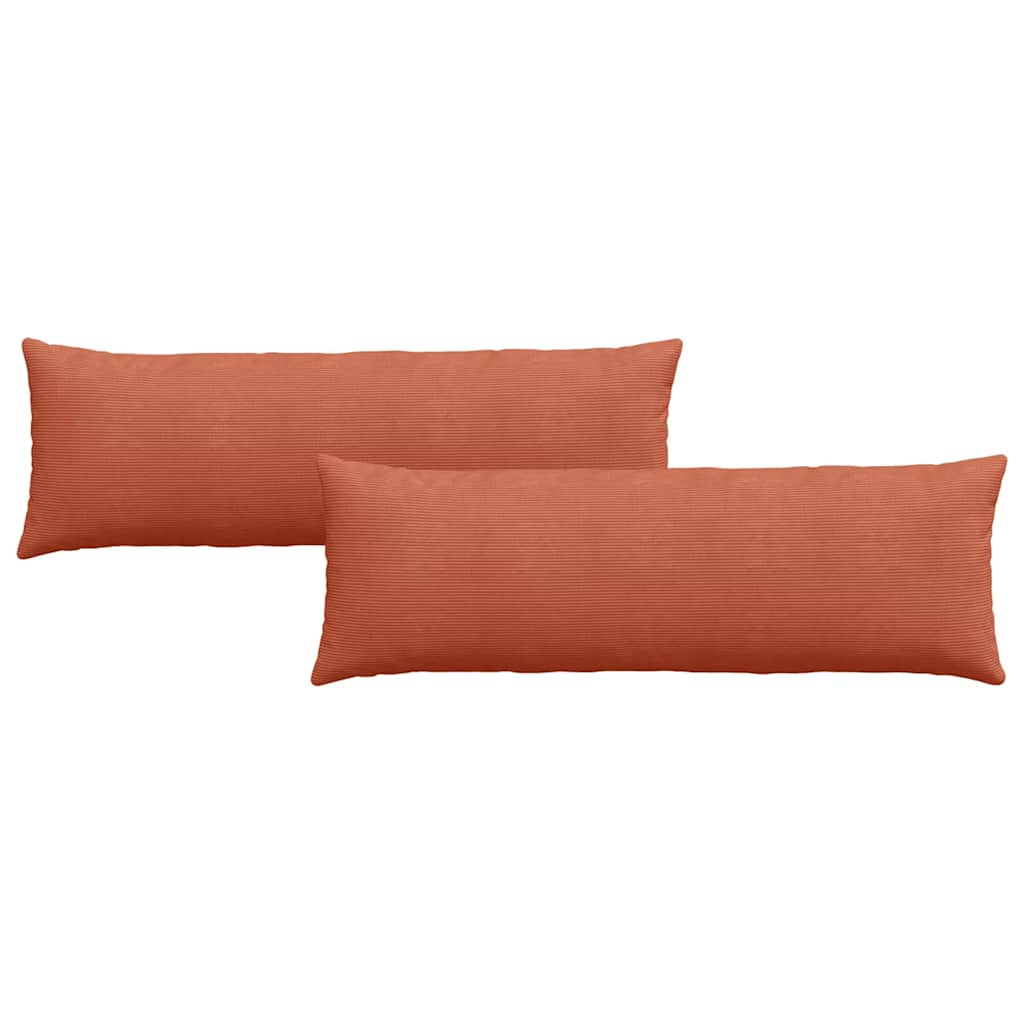 Cuscini per divano VidaXL 2 pezzi in tessuto a corde rosso-arancione 120 x 40 cm