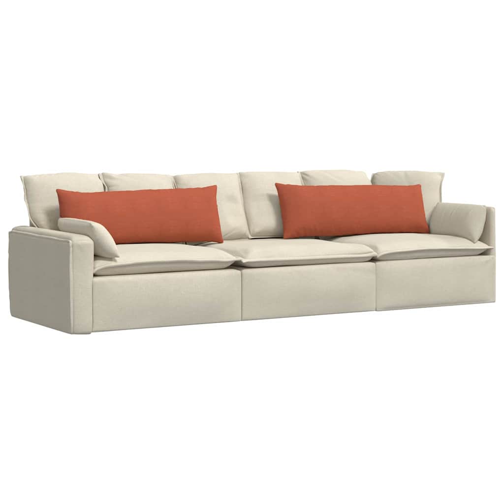 Cuscini per divano VidaXL 2 pezzi in tessuto a corde rosso-arancione 120 x 40 cm