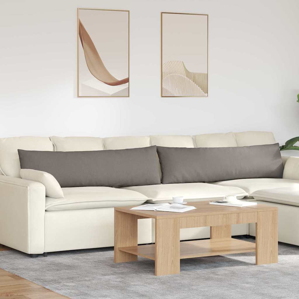 Cuscini per divano VidaXL 2 pezzi in tessuto tortora 145 x 40 cm
