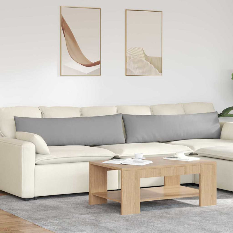 VidaXL cojines de sofá 2 piezas gris nube 145 x 40 cm tela