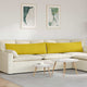 Cuscini per divano VidaXL 2 pezzi in tessuto a corda giallo 145 x 40 cm