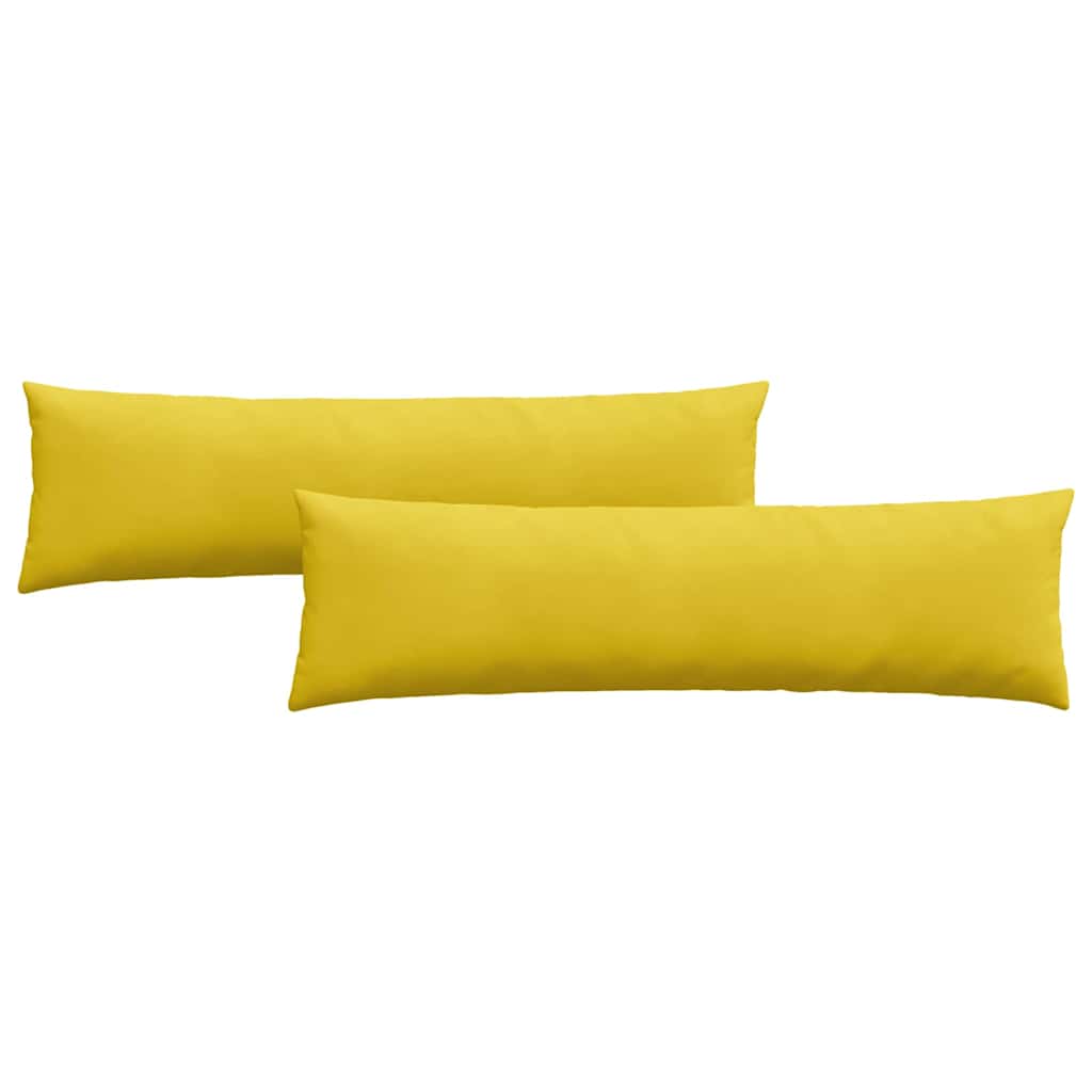 Cuscini per divano VidaXL 2 pezzi in tessuto a corda giallo 145 x 40 cm