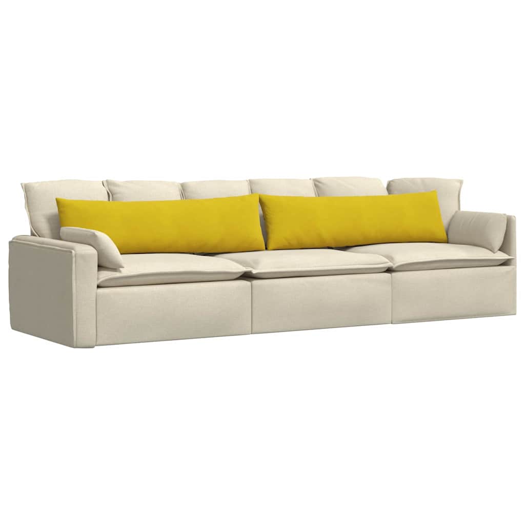 Cuscini per divano VidaXL 2 pezzi in tessuto a corda giallo 145 x 40 cm