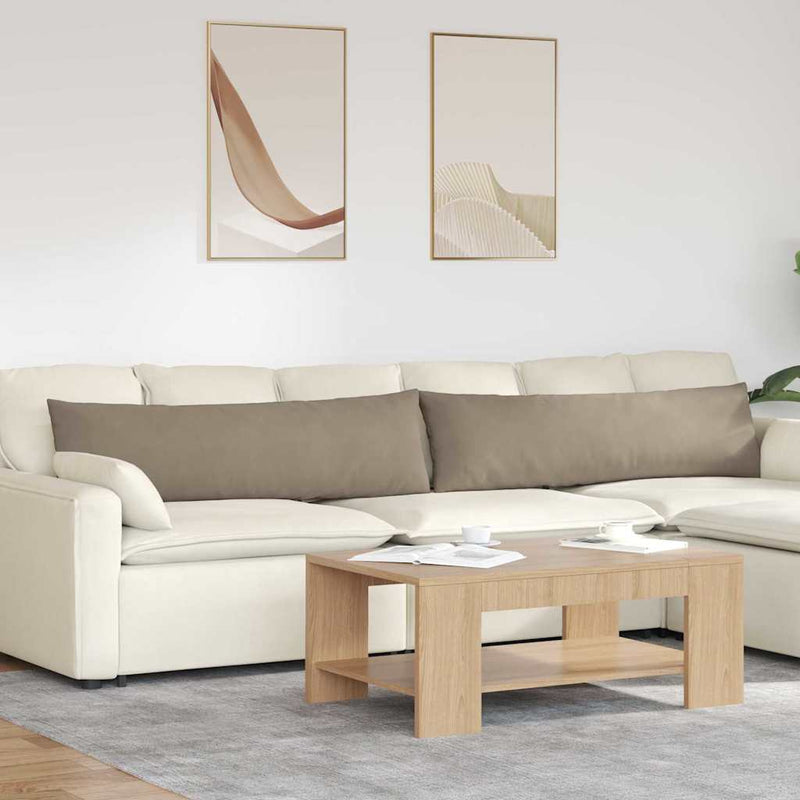 VidaXL cojines de sofá 2 piezas gris topo 145 x 40 cm tela