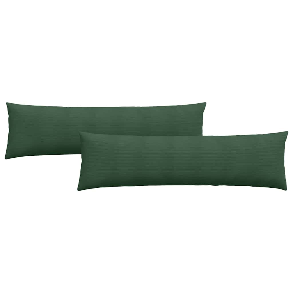 Cuscini per divano VidaXL 2 pezzi in tessuto a corde verde scuro 145 x 40 cm