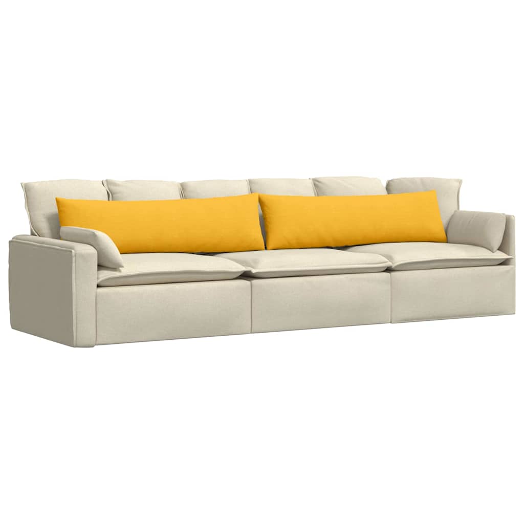 Cuscini per divano VidaXL 2 pezzi in tessuto a corde giallo chiaro 145 x 40 cm