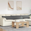VidaXL cojines de sofá 2 piezas tela gris oscuro 200 x 40 cm