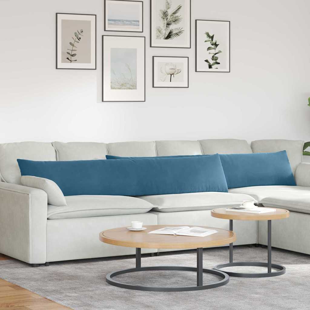 Cuscini per divano VidaXL 2 pezzi in tessuto a corda blu 200 x 40 cm