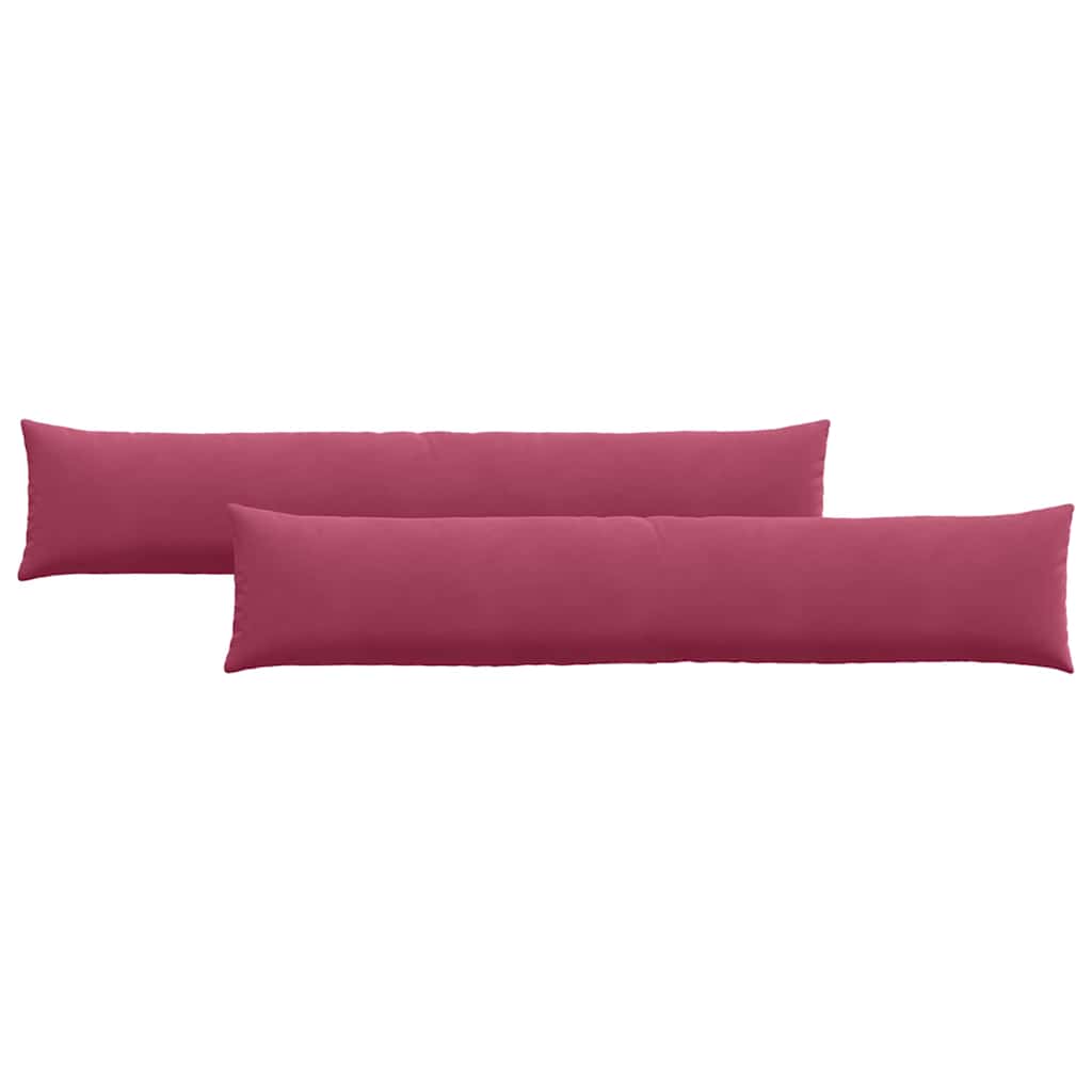 Cuscini per divano VidaXL, 2 pezzi, rosso vino, tessuto in corda 200 x 40 cm