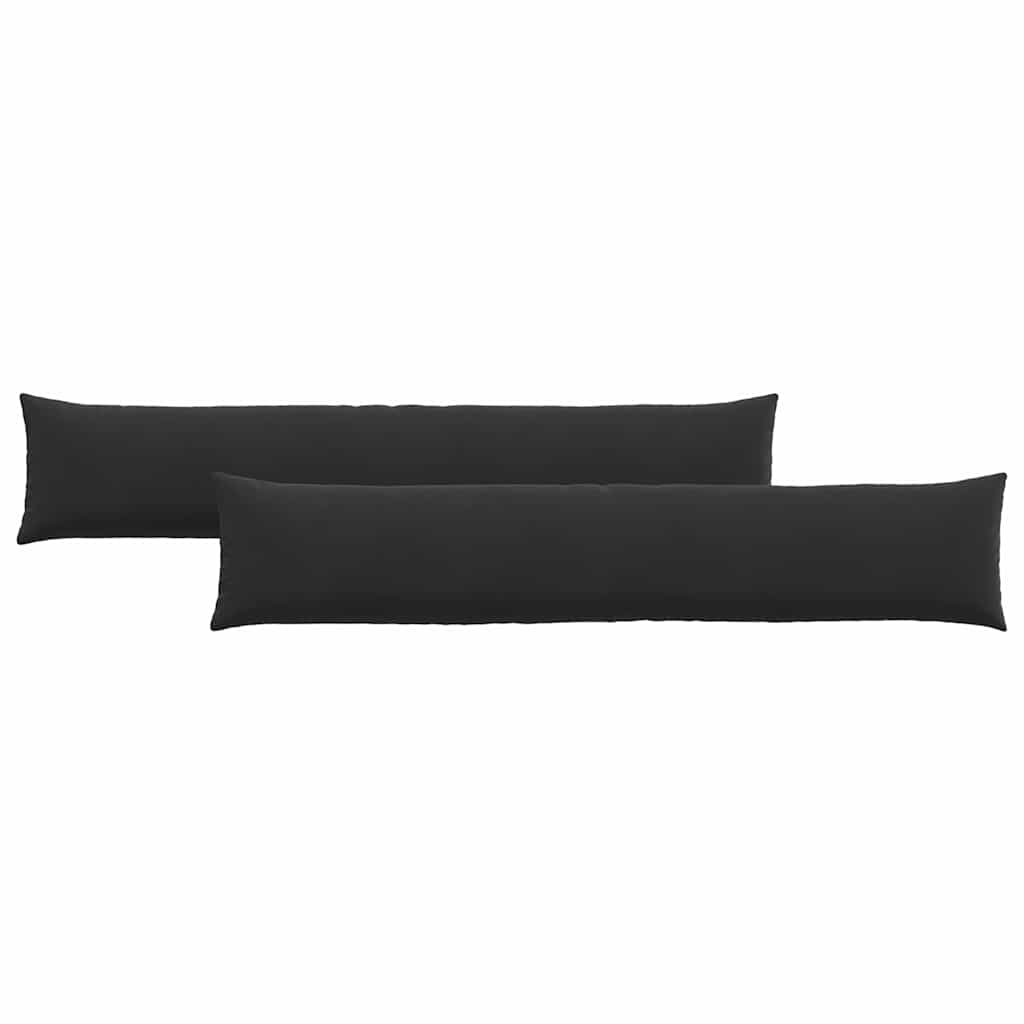 Cuscini per divano VidaXL 2 pezzi in tessuto di corda nero 200 x 40 cm