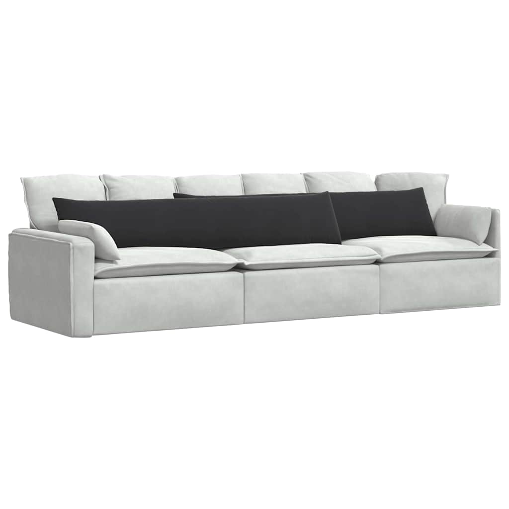 Cuscini per divano VidaXL 2 pezzi in tessuto di corda nero 200 x 40 cm