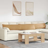 VidaXL cojines de sofá 2 piezas marrón 200 x 40 cm tela de pana