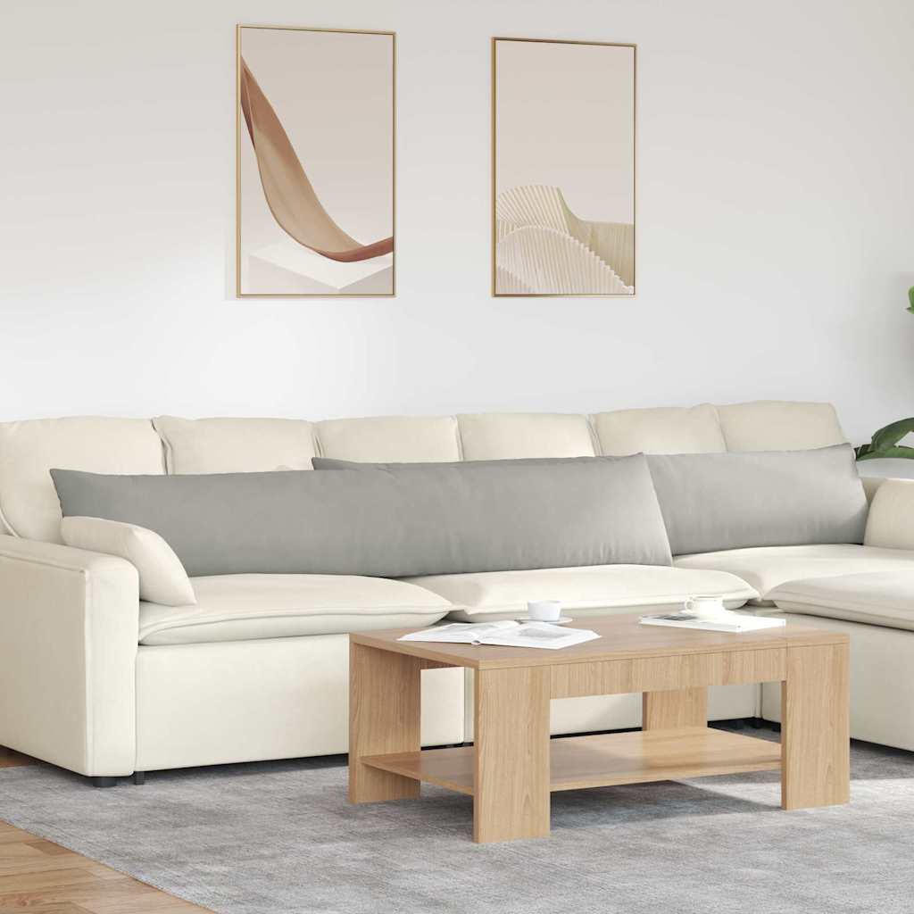 Cuscini per divano VidaXL 2 pezzi in tessuto grigio chiaro 200 x 40 cm
