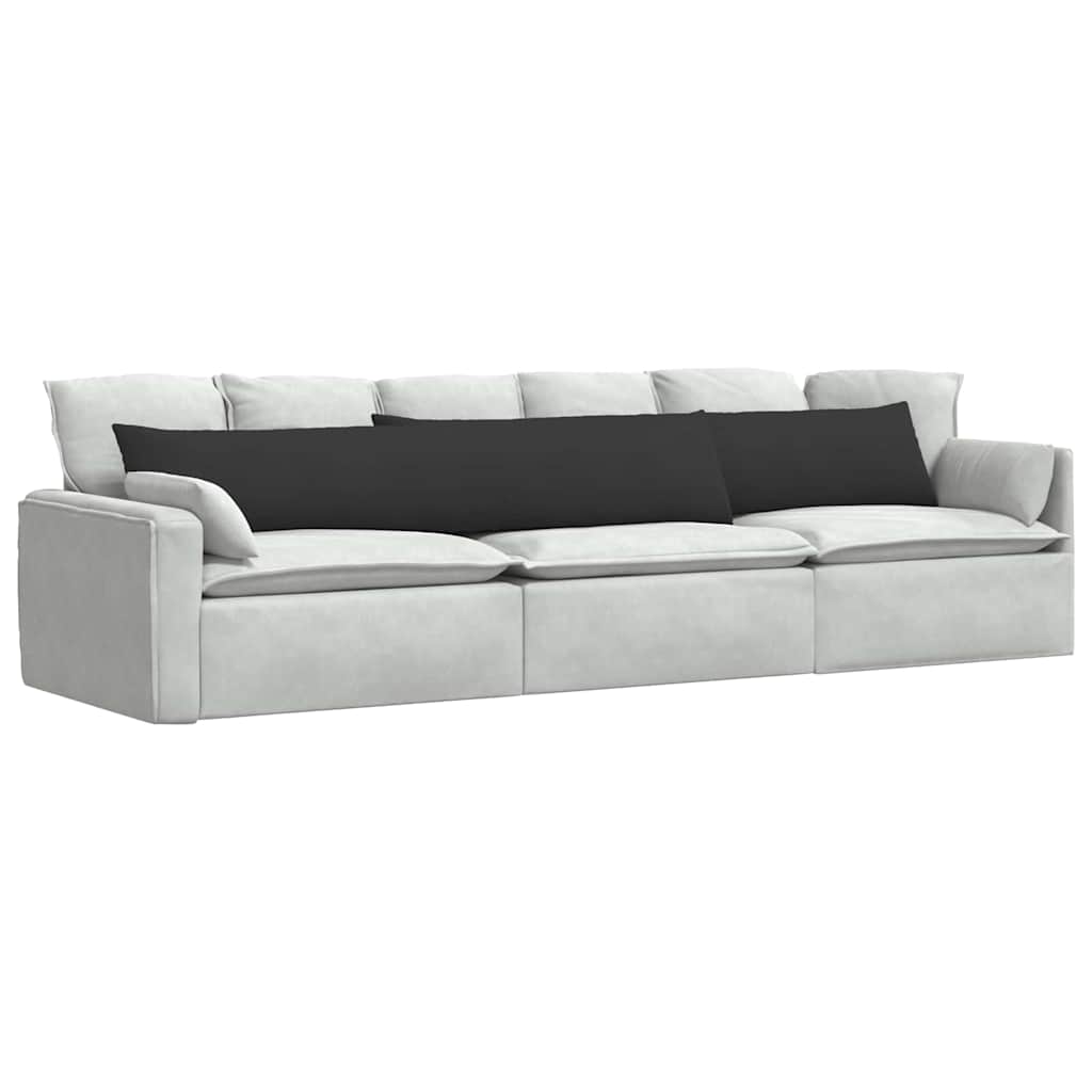 Cuscini per divano VidaXL 2 pezzi in tessuto nero 200 x 40 cm